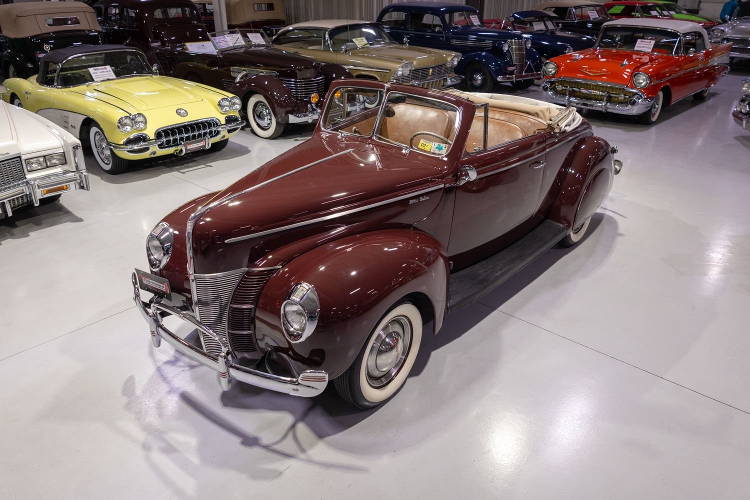 1940 Ford DeLuxe Convertible Coupe in Mandarin Maroon