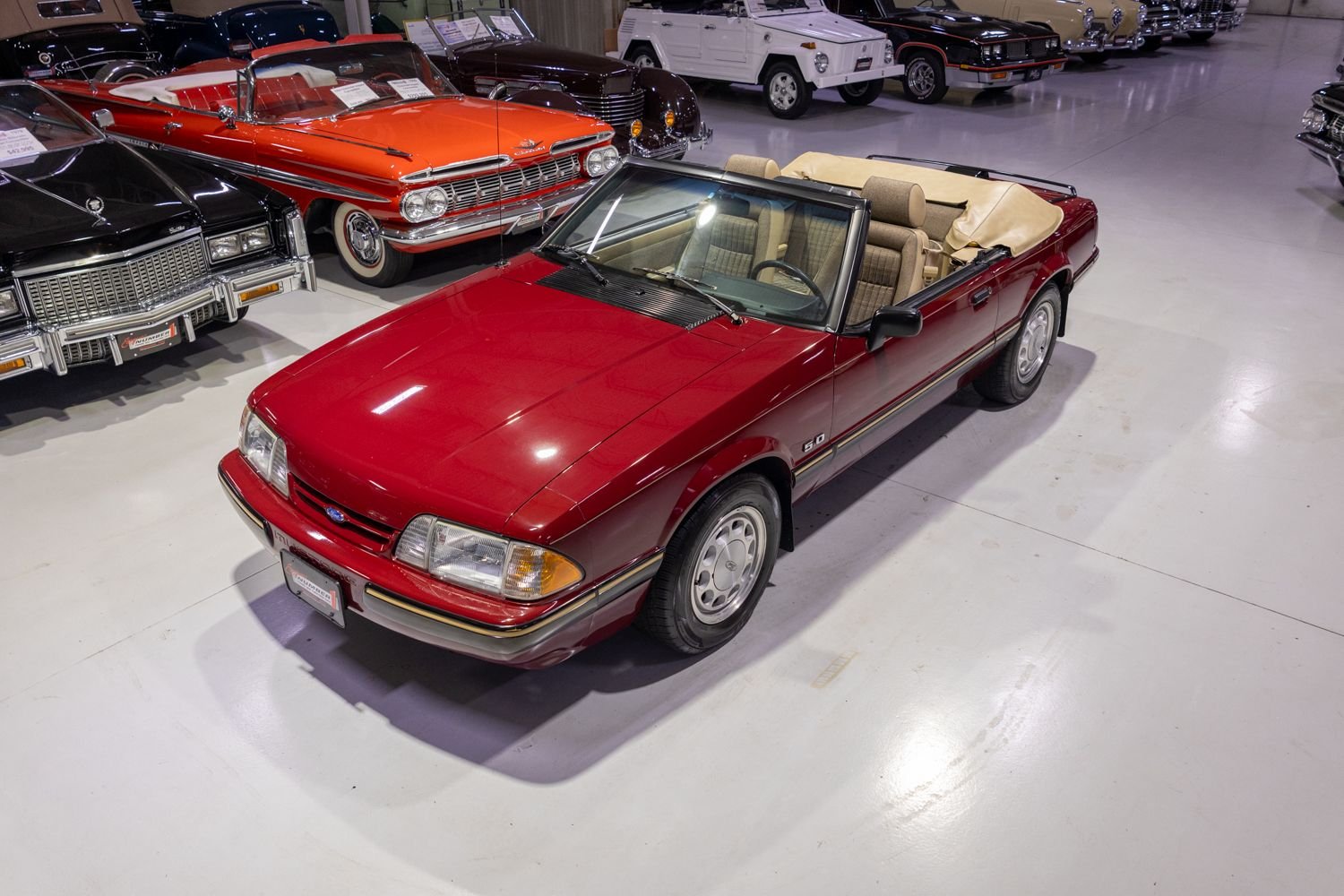 1989 Ford Mustang LX 5.0L Convertible in Cabernet Red